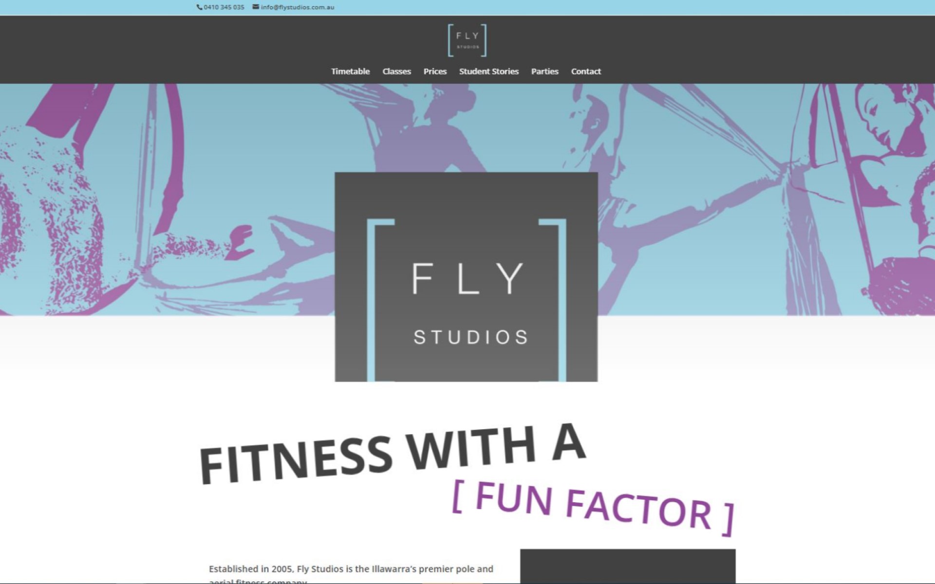 Recent Website for Fly Studios