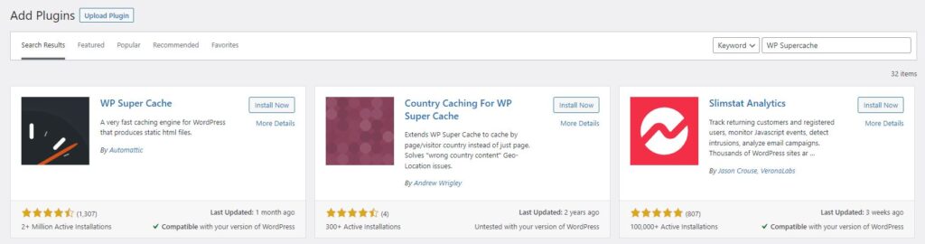 WordPress Caching with WP Supercache