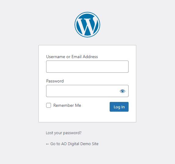 Log into WordPress Admin Dashboard
